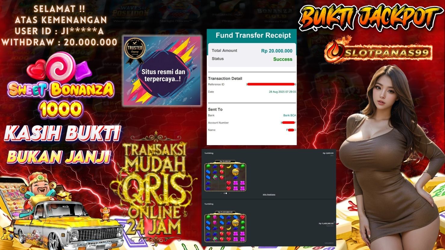 SLOTPANAS99 JACKPOT SLOT SWEET BONANZA 1000